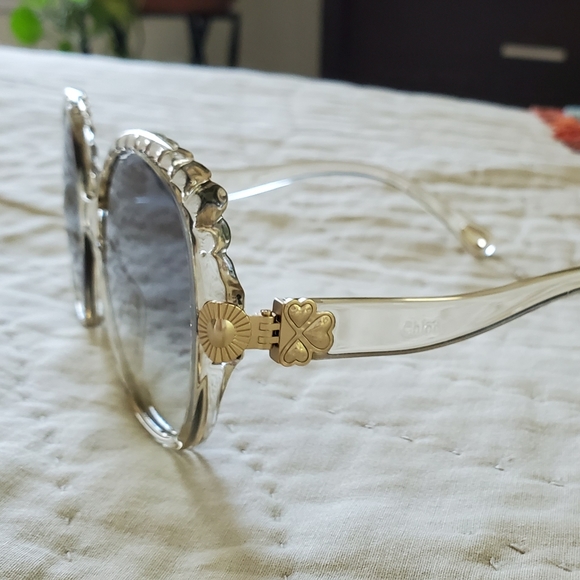 Chloe champagne over sized sunglasses - Picture 3 of 4